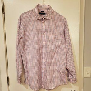 Pronto Uomo Men Non-Iron Cotton Pink Blue Gingham